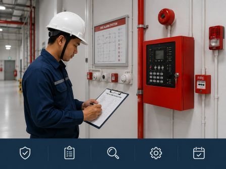 Maintenance fire alarm gudang Bekasi