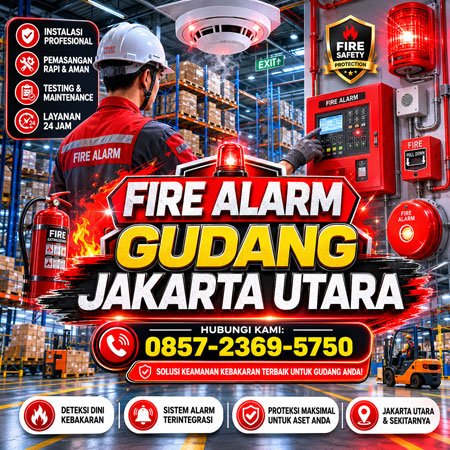 Fire Alarm Gudang Jakarta Utara untuk warehouse dan area logistik industri