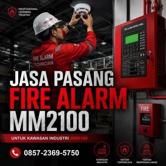 Jasa pasang fire alarm MM2100 untuk pabrik dan gudang industri di Bekasi